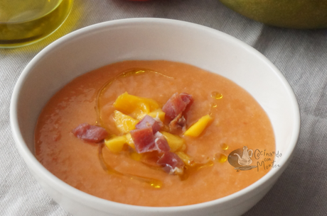 Salmorejo de mango sin pan