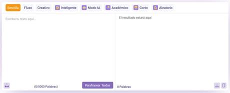 Parafraseartextos.net Inerfaz