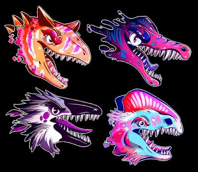 Bordados e ilustraciones mesozoicas de Leier Coyol Bordados e ilustraciones mesozoicas de Leier Coyol