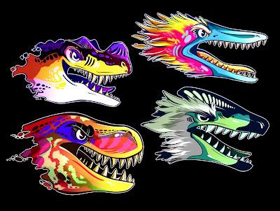 Bordados e ilustraciones mesozoicas de Leier Coyol