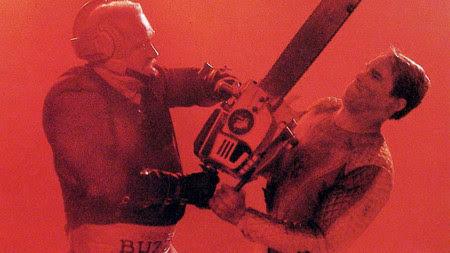 Arnold Schwarzenegger actuando mal THE RUNNING MAN 1987 Arnold Schwarzenegger actuando mal THE RUNNING MAN 1987