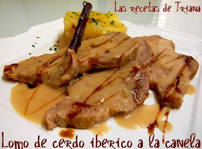 Lomo de cerdo iberico a la canela