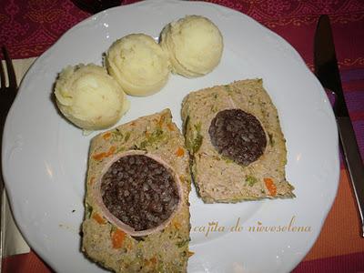 Pastel de carne con morcilla