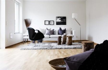 suelo de madera con calefacción radiante silla Svanen (el Cisne) o la Siete de Arne Jacobsen puro estilo nórdico muebles de diseño minimalismo nórdico lámparas de diseño estilo escandinavo electrodomésticos siemens diseño sueco diseño de interiores diseño danés decoración minimalista decoración de otoño decoración de interiores 