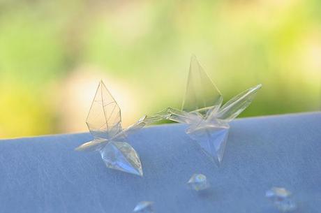Diy: Grullas de Origami con papel celofan