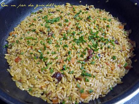 Falso risotto de arroz vaporizado