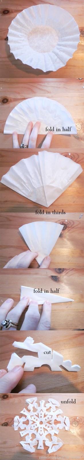 ESTRELLA DE NAVIDAD CON UN FILTRO DE CAFÉ