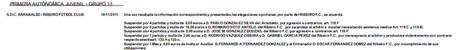 HORARIOS, ACUERDOS Y SANCIONES DEL FÚTBOL OURENSANO.