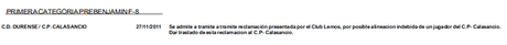 HORARIOS, ACUERDOS Y SANCIONES DEL FÚTBOL OURENSANO.
