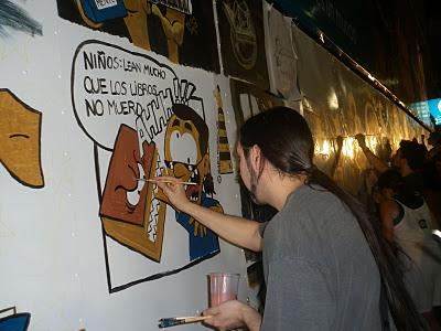 NOCHE DE LAS LIBRERIAS 2011: El Magni en el mural