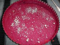 QUICHE O TARTA SALADA DE CARNE, REMOLACHA Y BERENJENA.