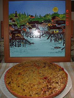 QUICHE O TARTA SALADA DE CARNE, REMOLACHA Y BERENJENA.