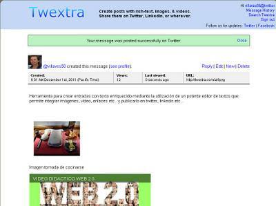 Twextra: Publicación fácil y rápida