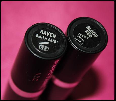 Reseña: Labiales Manic Panic en Raven y Blood Red