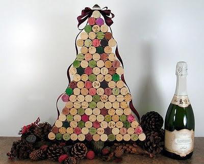 Árbol de Navidad con corchos