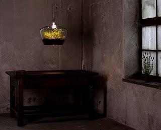 Un jardín en una lámpara