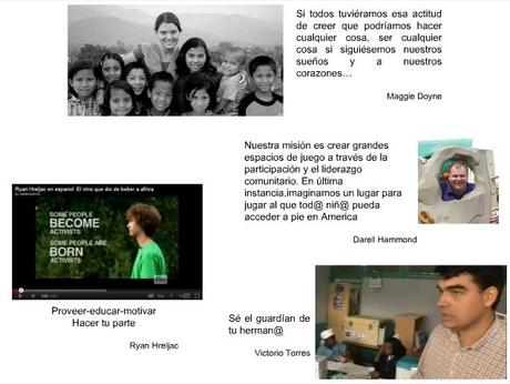 Captura de una de las imágenes de la presentación, con 4 historias extraordinarias Redes de solidaridad… otro mundo es posible