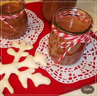 Copos de Nieve dulce con Chocolate navideño caliente