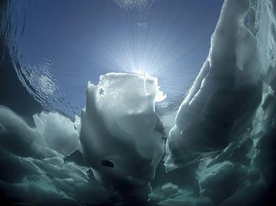 Fotografías bajo el agua de las sorprendentes formaciones de hielo en el lago Naret, Suiza (Galería de imágenes)