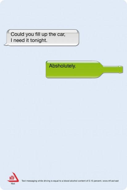 Un SMS es igual a una botella de licor