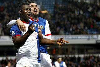 El nigeriano Yakubu( Blackburn Rovers)  marcó 4 goles al Swansea