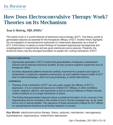 Cómo funciona la Terapia Electroconvulsiva? - Bolwig