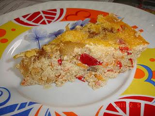 PASTEL DE VERDURAS Y QUINOA CON CEBOLLA  CARAMELIZADA