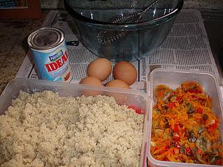 PASTEL DE VERDURAS Y QUINOA CON CEBOLLA  CARAMELIZADA