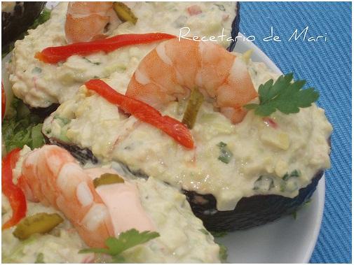 Aguacates rellenos (atún y mariscos)