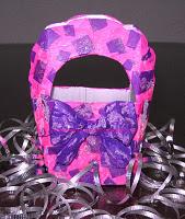 Dulcero  en forma de canasta hecho con tetra pak o tetra brick