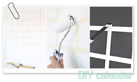 DIY: Pintar un calendario de pizarra en la pared como el de Ferm living