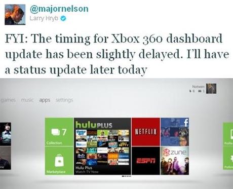 La actualización de la interfaz de Xbox 360 se retrasa La actualización de la interfaz de Xbox 360 se retrasa