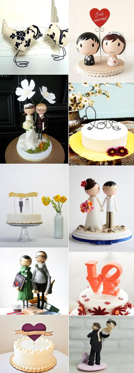 Etsy Finds #4. Adornos para la tarta nupcial/ Wedding cake toppers