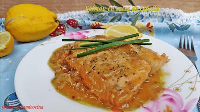 Salmón en Salsa de Cebolla Salmón en Salsa de Cebolla