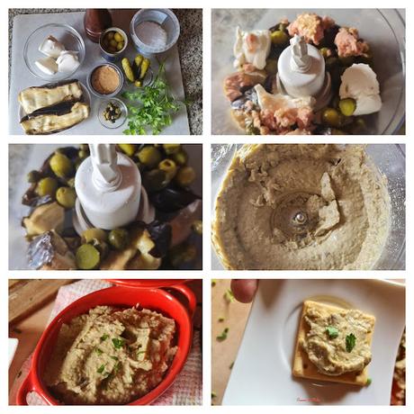 Paté de berenjena, atún y encurtidos Paté de berenjena, atún y encurtidos