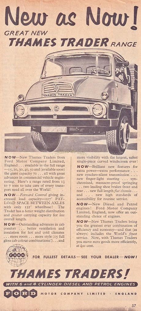 Ford Thames Trader presentado en 1957 por Ford Motor Company Limited