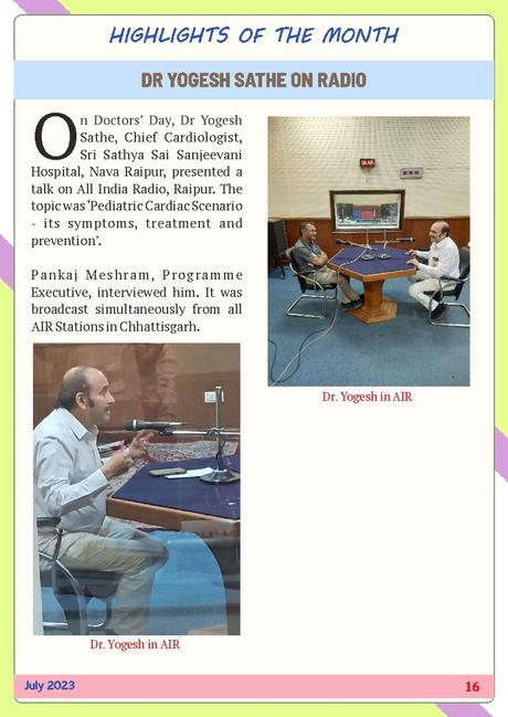 Sai Sanjeevani Newsletter July 2023 Edition