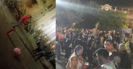 Caída de estructura pirotécnica interrumpe celebración de San Luis Rey en Plaza de Armas