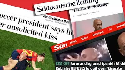 Los tabloides internacionales señalan el escándalo de Rubiales.