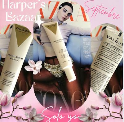 🎁 Regalo Revista Harper's Bazaar🎁  🍊Facial Serum de Vitamina C & Ácido Hialurónico de Laboratorios Valquer  🥦