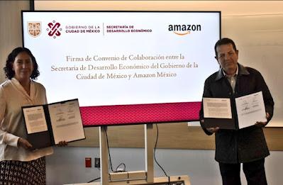 FIRMAN SEDECO Y AMAZON MÉXICO CONVENIO PARA IMPULSAR LA INTERNACIONALIZACIÓN DE LAS PYMES DE LA CAPITAL, CON EL E-COMMERCE