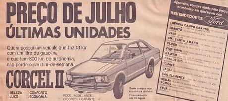 Ford Corcel II de Ford Motor do Brasil ofrecido en el año 1979
