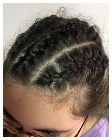 🩵 De pruebas y colores 💛 🧡 Una de trenzas y otra de sombras💜