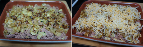 Carne picada con calabacín al horno