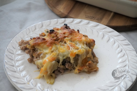 Carne picada con calabacín al horno
