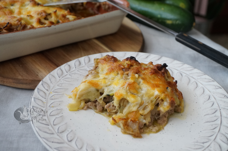 Carne picada con calabacín al horno
