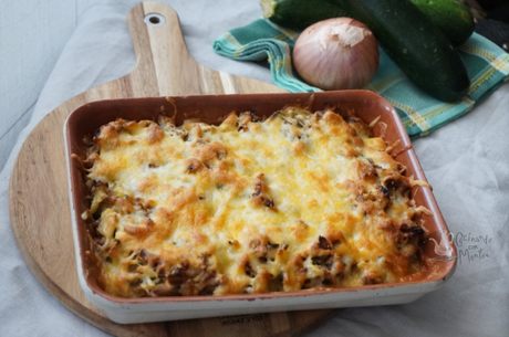 Carne picada con calabacín al horno