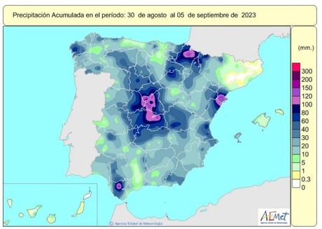 Las lluvias de la DANA rebajan el déficit de precipitaciones del año hidrológico del 17 al 13% en una semana