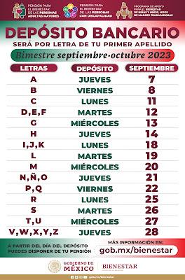INICIA SECRETARÍA DE BIENESTAR PAGO DE PENSIONES Y PROGRAMAS DEL BIMESTRE SEPTIEMBRE-OCTUBRE