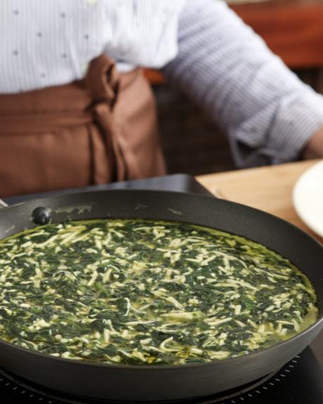 tortilla de espinaca queso facil rapida receta